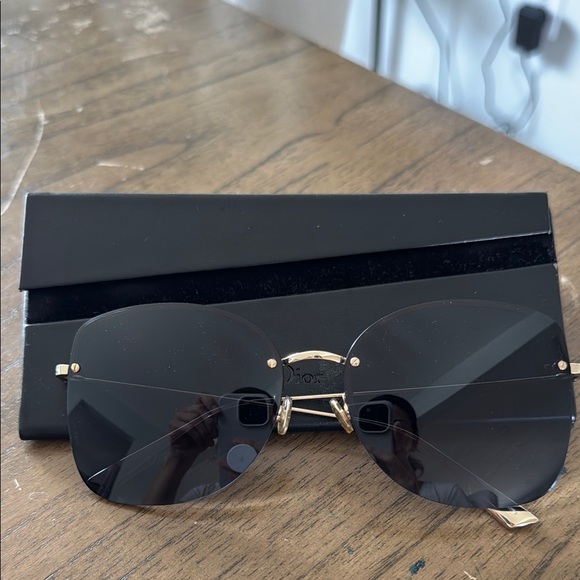 Dior Black and Gold Women's Sunglasses - Picture 1 of 1